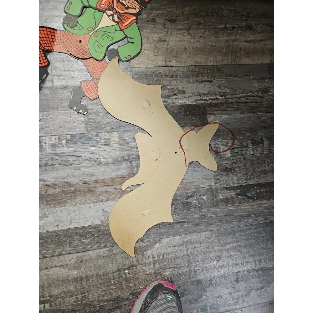 3 vintage Rare Beistle Halloween Party Decoration Cutouts joint posable 2 Skelet